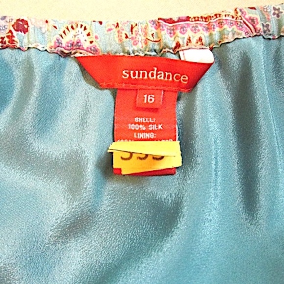 VTG Sundance Pull-on Paisley Full Silk Skirt, Size 16 - Picture 4 of 7